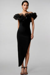 Selahx One shoulder Bandage Midi Dress
