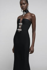 Naysk Rhinestone Bandage Maxi Dress