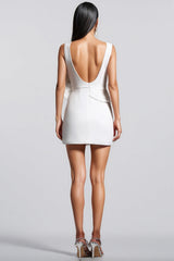 Orinhy Sleeveless Flowers Mini Dress