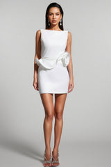 Orinhy Sleeveless Flowers Mini Dress