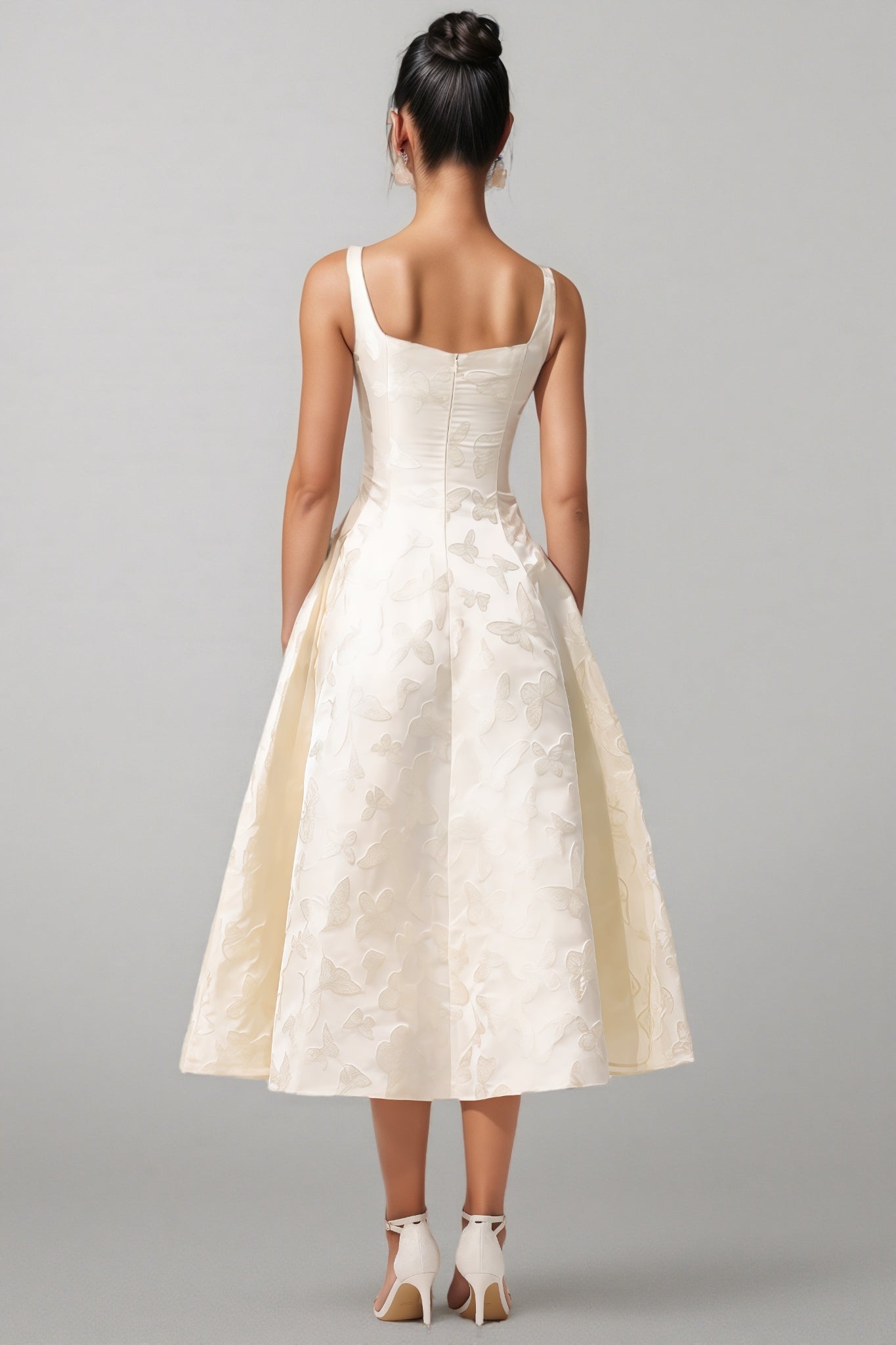 Perrine Halter Jacquard Midi Dress