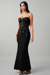 Wanda Sleeveless Diamond Bandage Maxi Dress