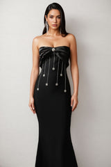 Wanda Sleeveless Diamond Bandage Maxi Dress