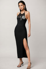 Lennon Sleeveless Diamond Slit Bandage Maxi Dress