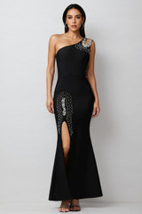 Eloise Sleeveless Diamond Slit Bandage Maxi Dress