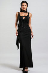 Simeon Sleeveless Ribbon Bandage Maxi Dress
