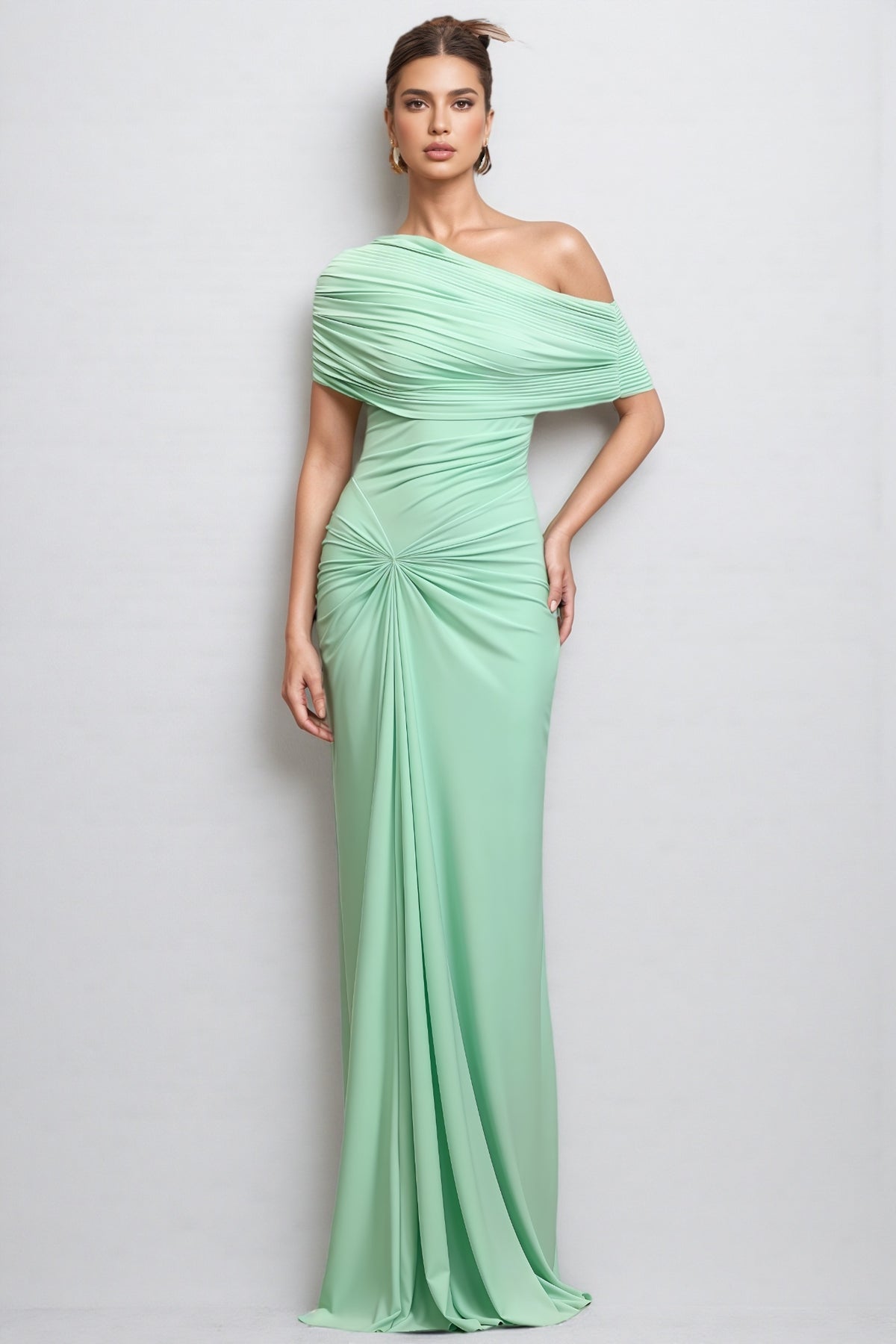 Vira Sleeveless Folds Maxi Dress