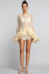 Xaver Embroidery Flowers Lace Mini Dress Set
