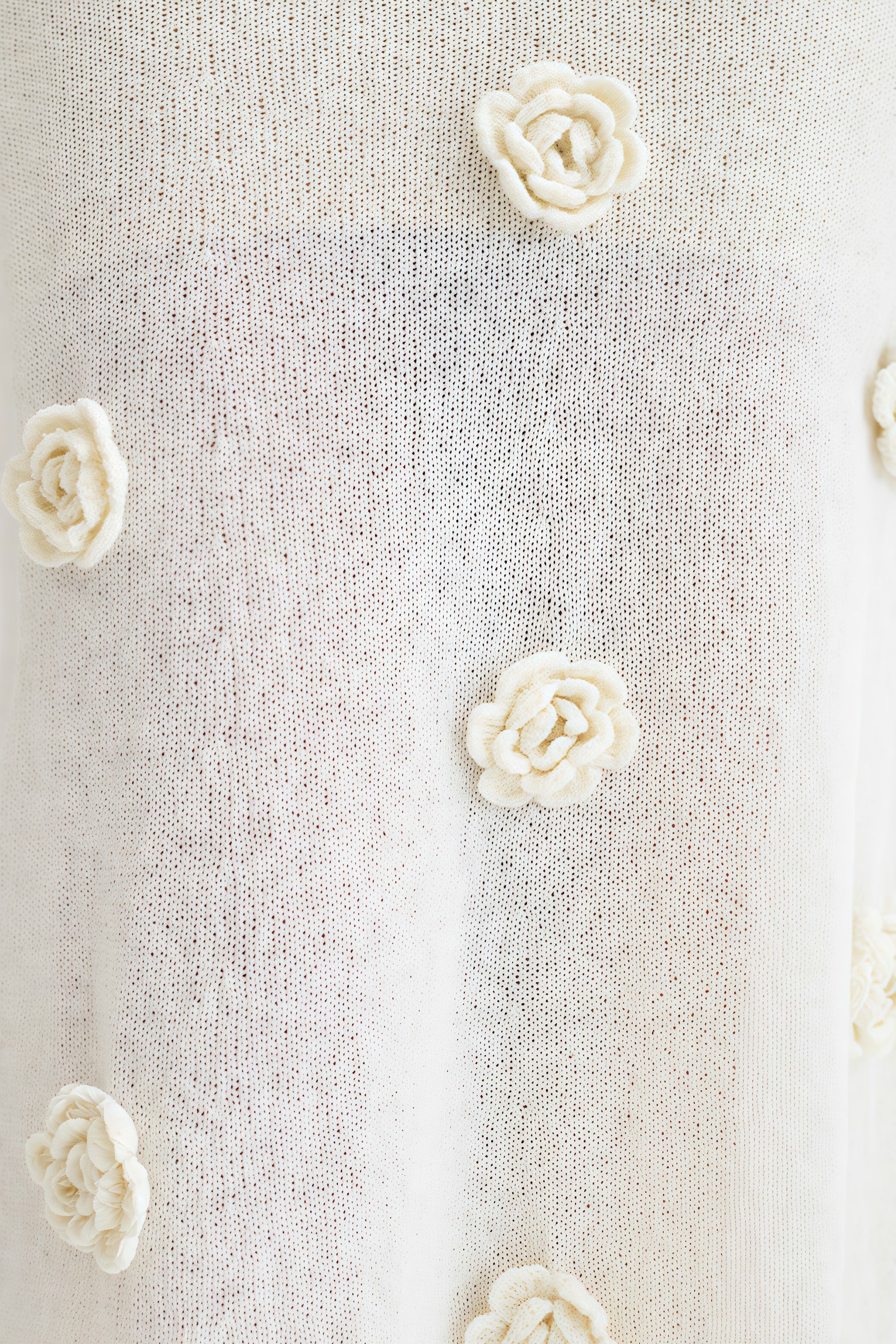 Barbara Off Shoulder Knit Rose Maxi Dress