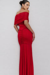 Silvia Strapless Mesh-Panelled Maxi Dress