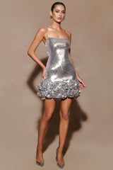 Calista Sequin Flower Mini Dress
