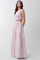 Michea 3D Floral Maxi Dress Two Piece Set