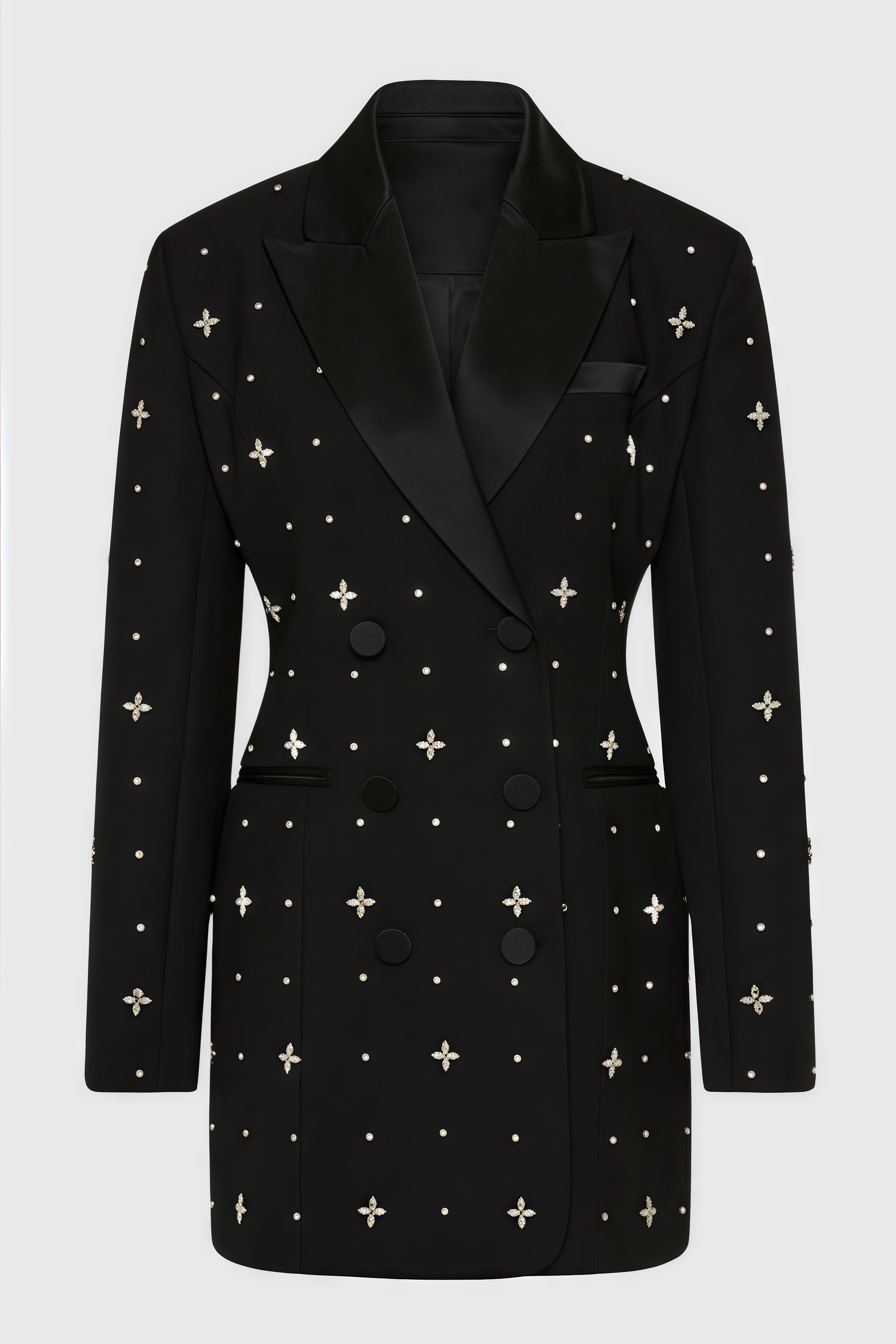 Morgane Beaded Rhinestone Embellished Mini Dress