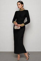 Ogaka Diamante Bandage Maxi Dress