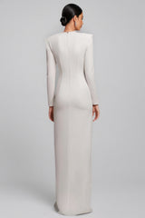 Lalia White Waisted Maxi Dress
