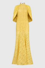 Ann Embroidered Shawl Midi Dress