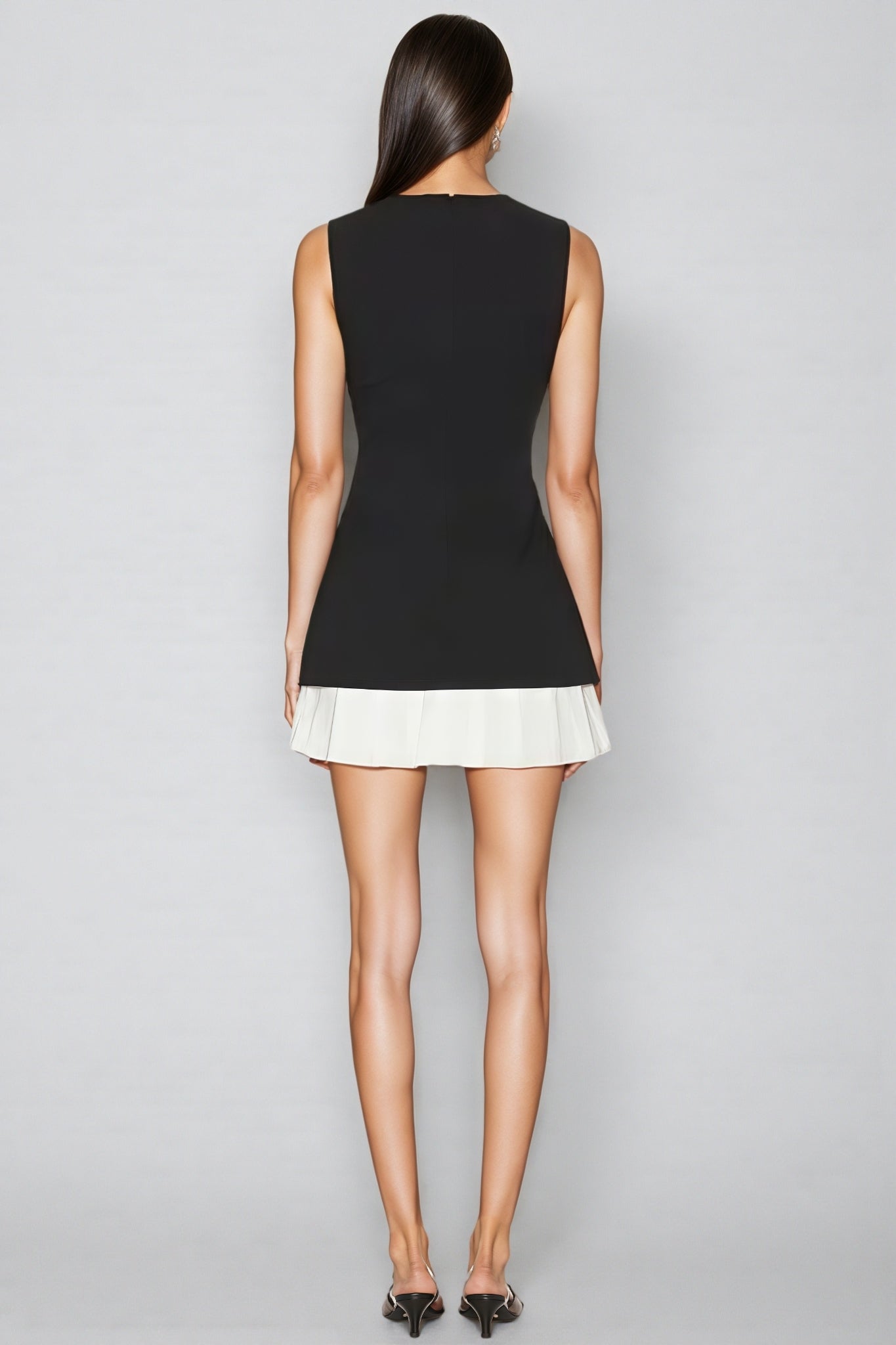 Rosariy Black Sleeveless Mini Dress