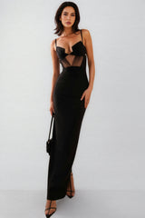 Mauda Cutout Crepe Bustier Maxi Dress