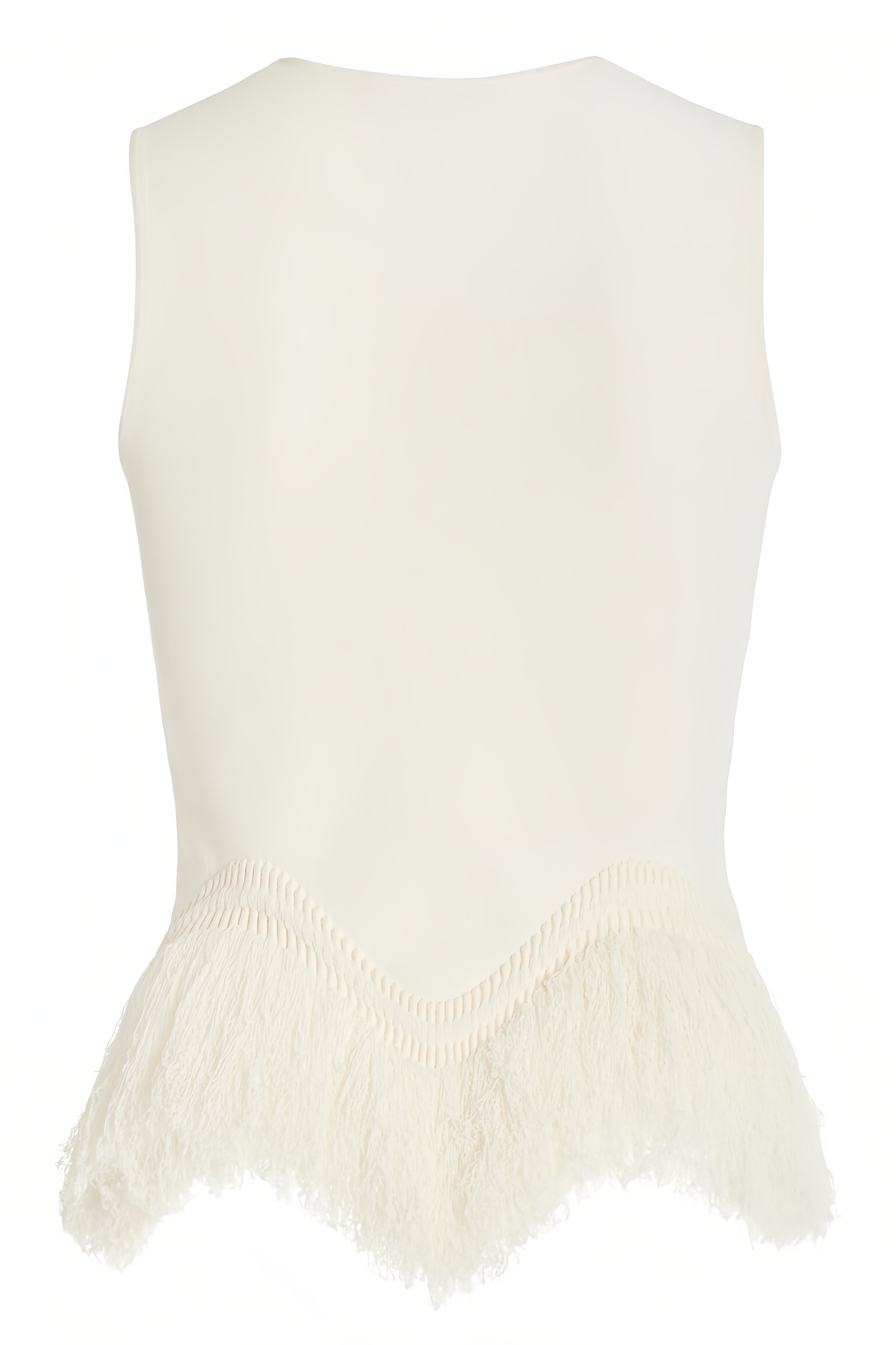 Jora White Fringe Maxi Dress Two Piece Set