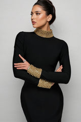 Ogaka Diamante Bandage Maxi Dress