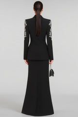 Finald Diamond Studded Maxi Dress Set
