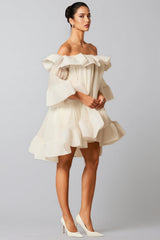 Verna Off Shoulder Ruffle Mini Dress