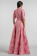 Halia Printed Belted Maxi Dress