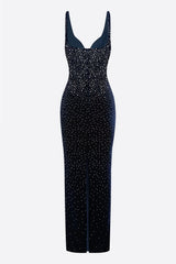Fawke Rhinestone Sleeveless Maxi Dress
