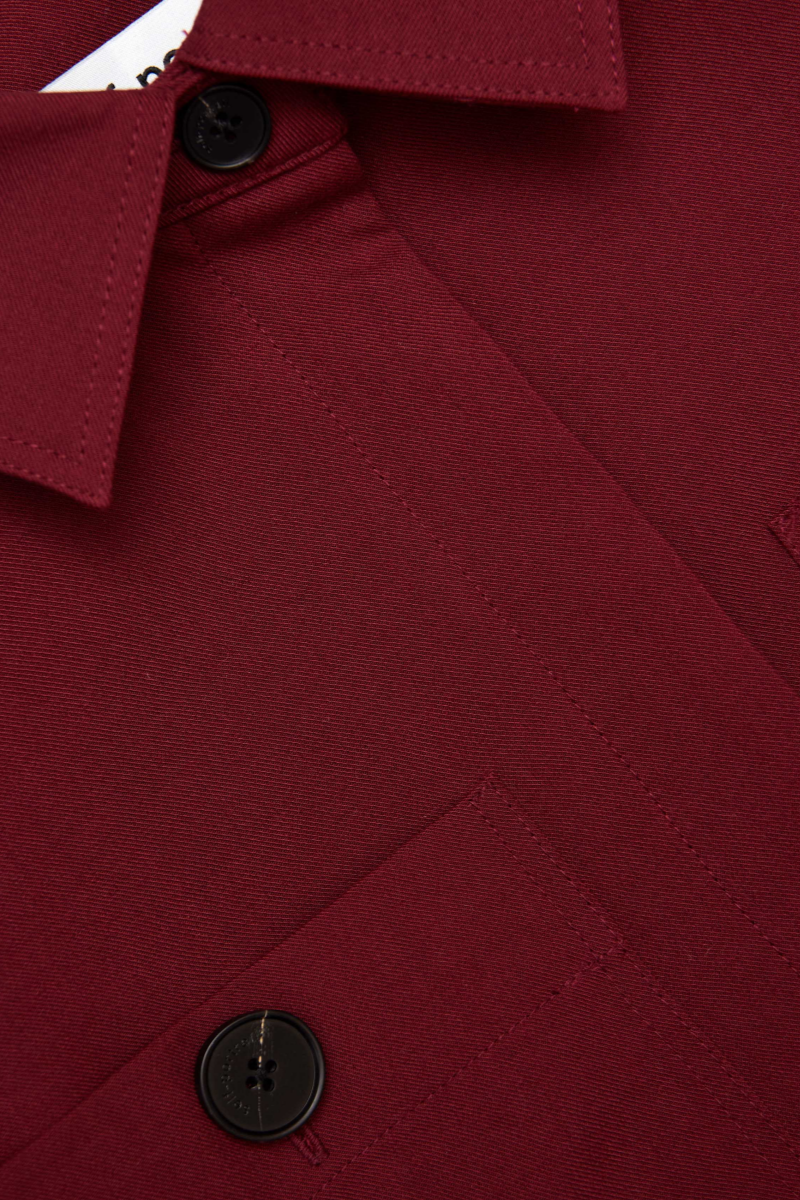 Raelith Red Twill Belted Midi Dress Set