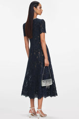 Aurore Lace Embellished Midi Dress