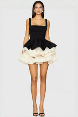 Saskia Halter Puffy Mini Dress