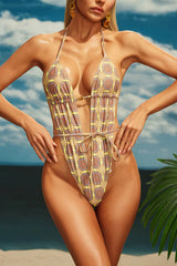Ulrich Halterneck Printed One Piece Swimsuit