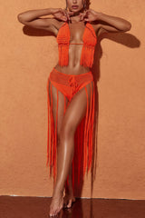 Finn Knit Fringe Bikini Two Piece Set