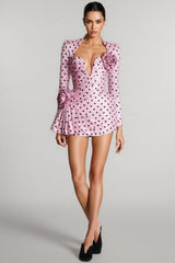 Aid Polka Dots Printed Mini Dress
