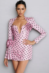 Aid Polka Dots Printed Mini Dress