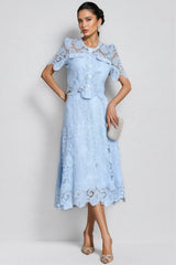 Ternence Blue Lace Set Madi Dress Two Piece Set