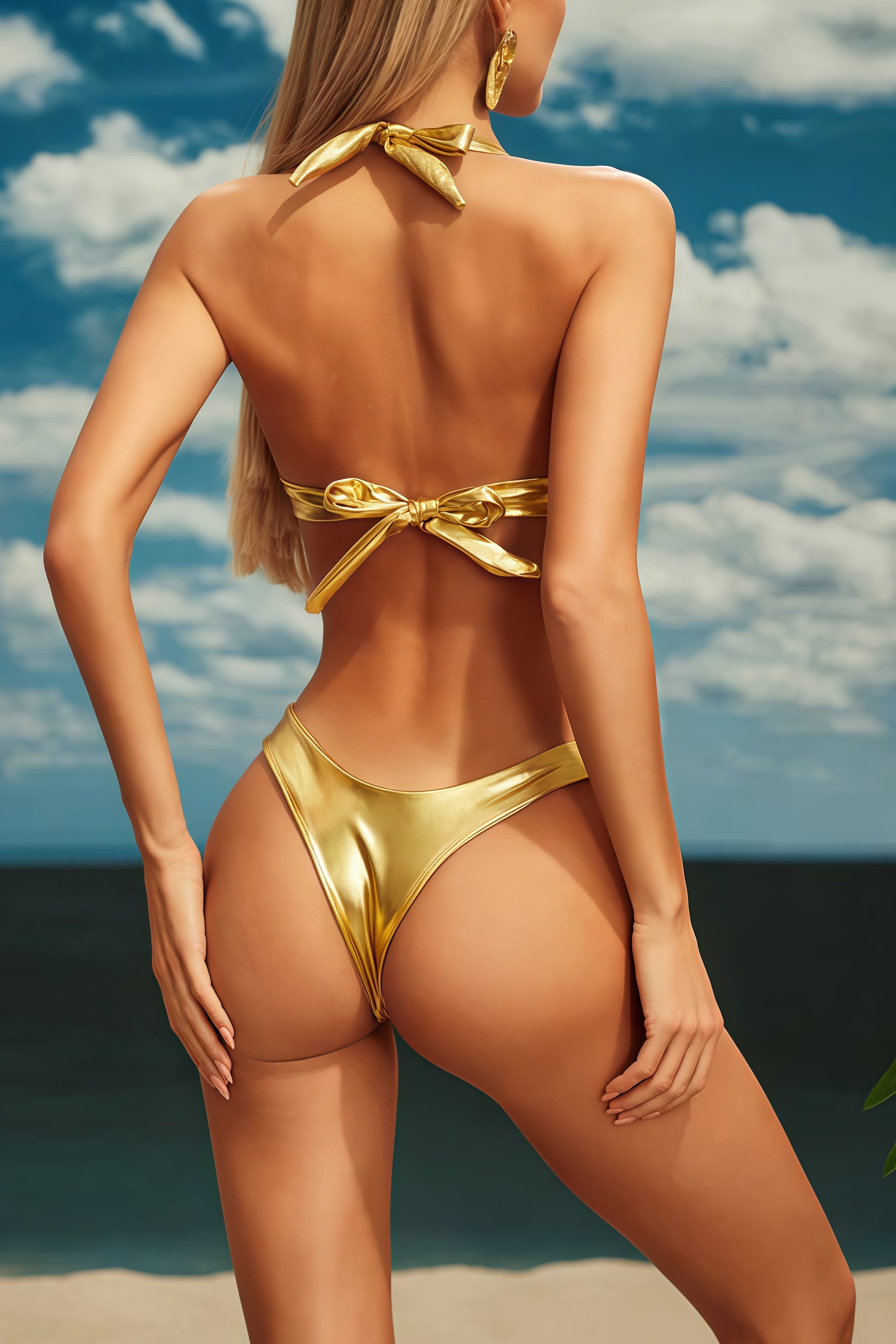 Vega Crystal Fringe Bikini Two Piece Set