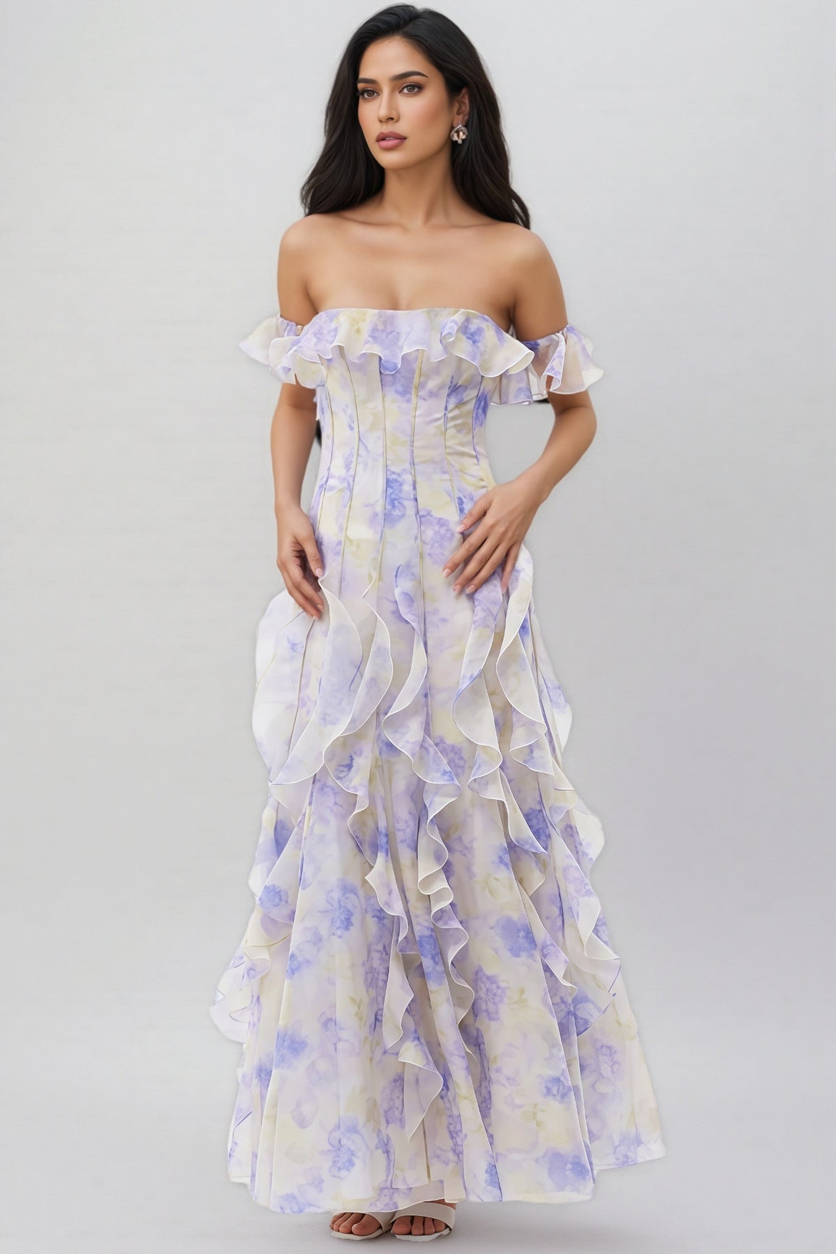 Niko Camisole Ruffled Maxi Dress