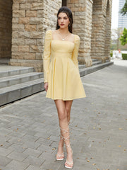 Cut Out Bow Tie Back Ruched Mini Dress
