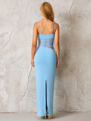 Cut Out See Through Split Bodycon Dress