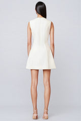 Flavia White Buttercup Embroidered Mini Dress