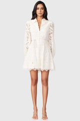 Meryl White Embroidered Mini Dress
