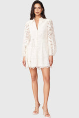 Meryl White Embroidered Mini Dress