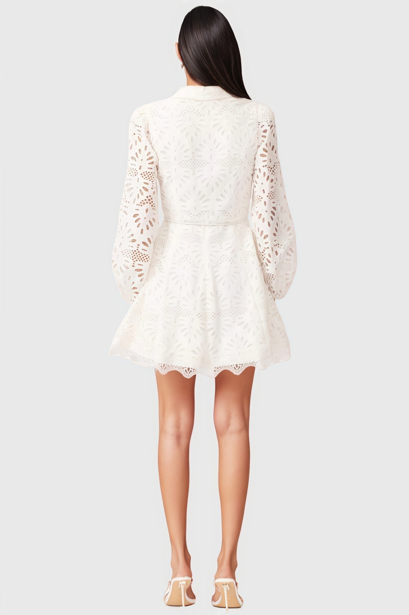Meryl White Embroidered Mini Dress