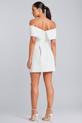 Trese White One Shoulder Mini Dress