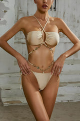 Ari Diamond Halter Strap Bikini Two Piece Set
