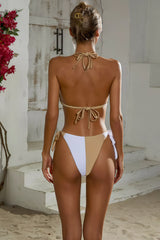 Tyra Colored Halter Bikini Two Piece Set