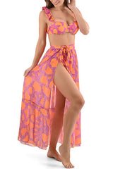 Alyn Halterneck Bikini Three Piece Set