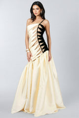 Branda Fishtail Satin Maxi Dress