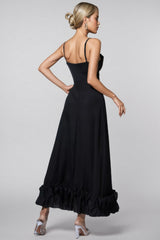 Tavae Black A-line Maxi Dress